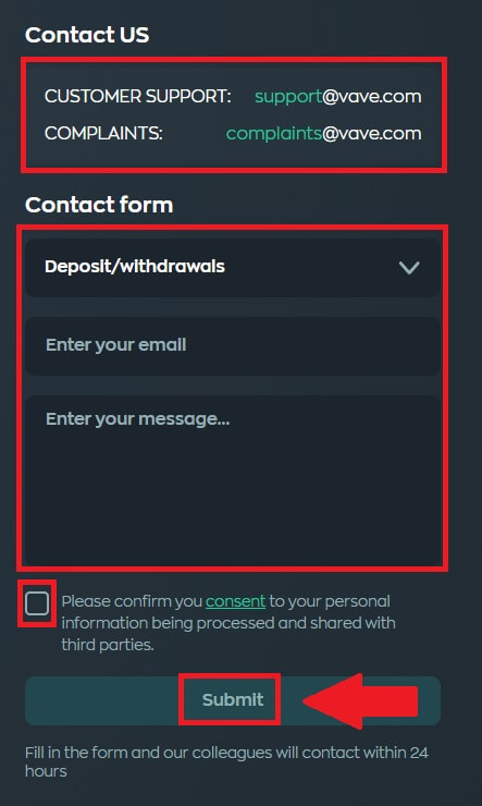 Tacaíocht Vave: Conas Teagmháil a dhéanamh le Seirbhís do Chustaiméirí Tacaíocht Vave: Conas Teagmháil a dhéanamh le Seirbhís do Chustaiméirí