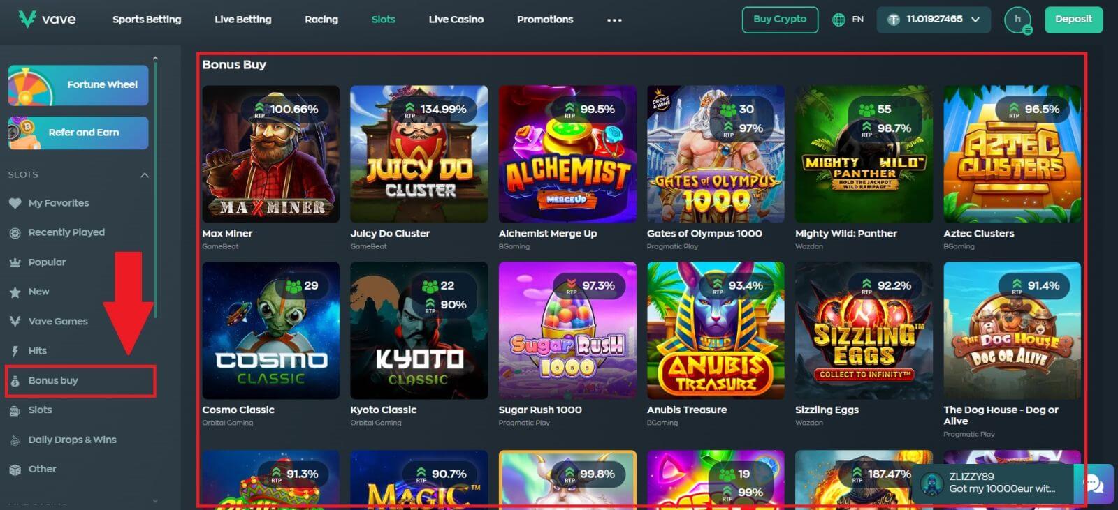 Hoe bonuskoopspellen op Vave te spelen Hoe bonuskoopspellen op Vave te spelen