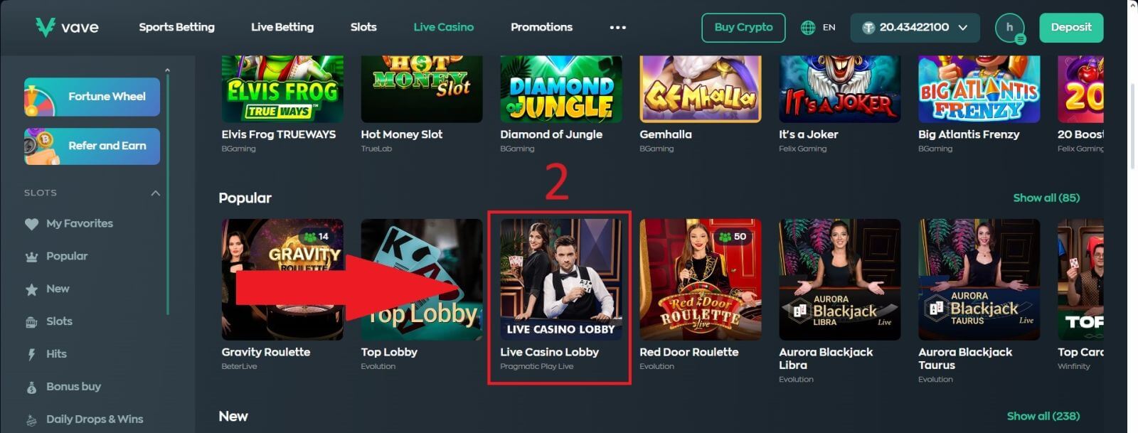 Mokhoa oa ho bapala Casino ho Vave bakeng sa ba qalang Mokhoa oa ho bapala Casino ho Vave bakeng sa ba qalang