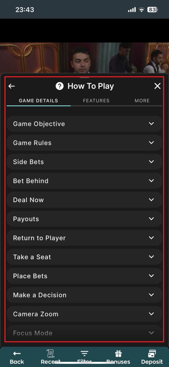Sådan spiller du nyt live casino på Vave