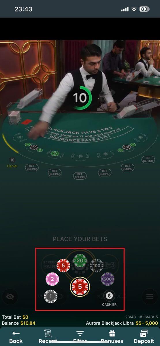 Sådan spiller du nyt live casino på Vave